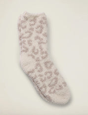 Cozy Chic Barefoot In The Wild Socks- Stone/Cream