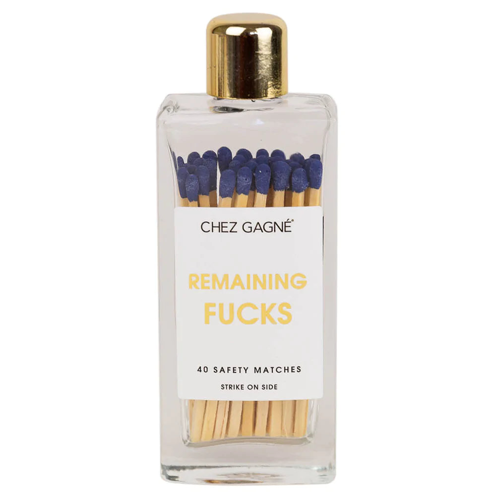 Glass Bottle Matches- Remaining F#*ks
