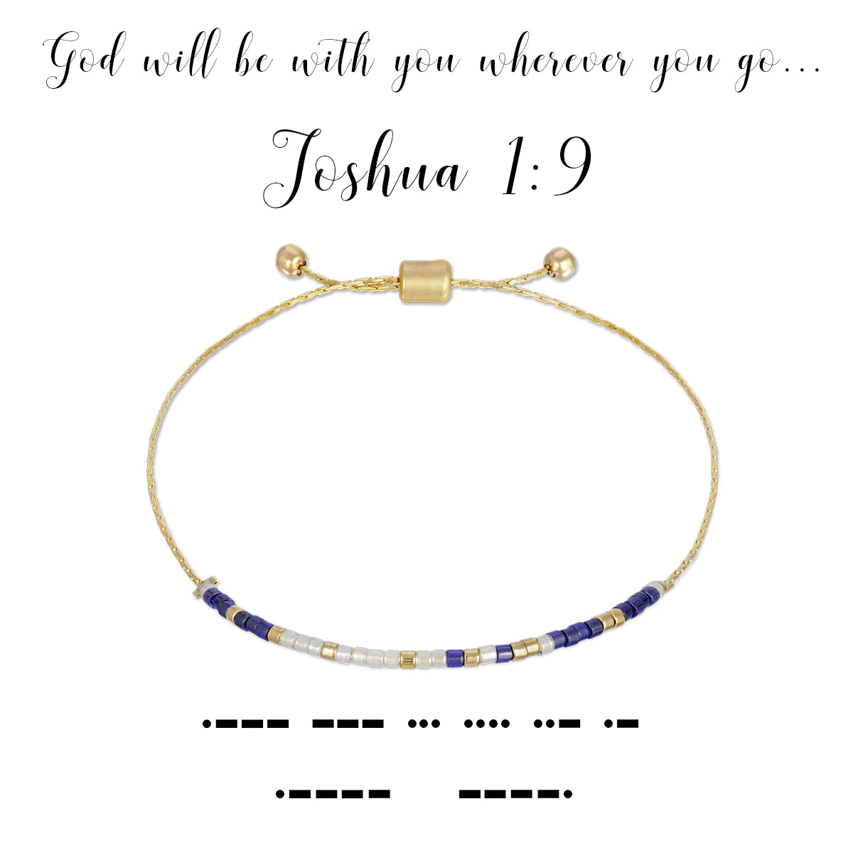 Dot & Dash Bracelet- Joshua 1:9