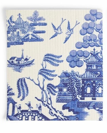 Whimsical Willow Wallpaper in Egyptian Blue and Sky Blue  Lucie Annabel