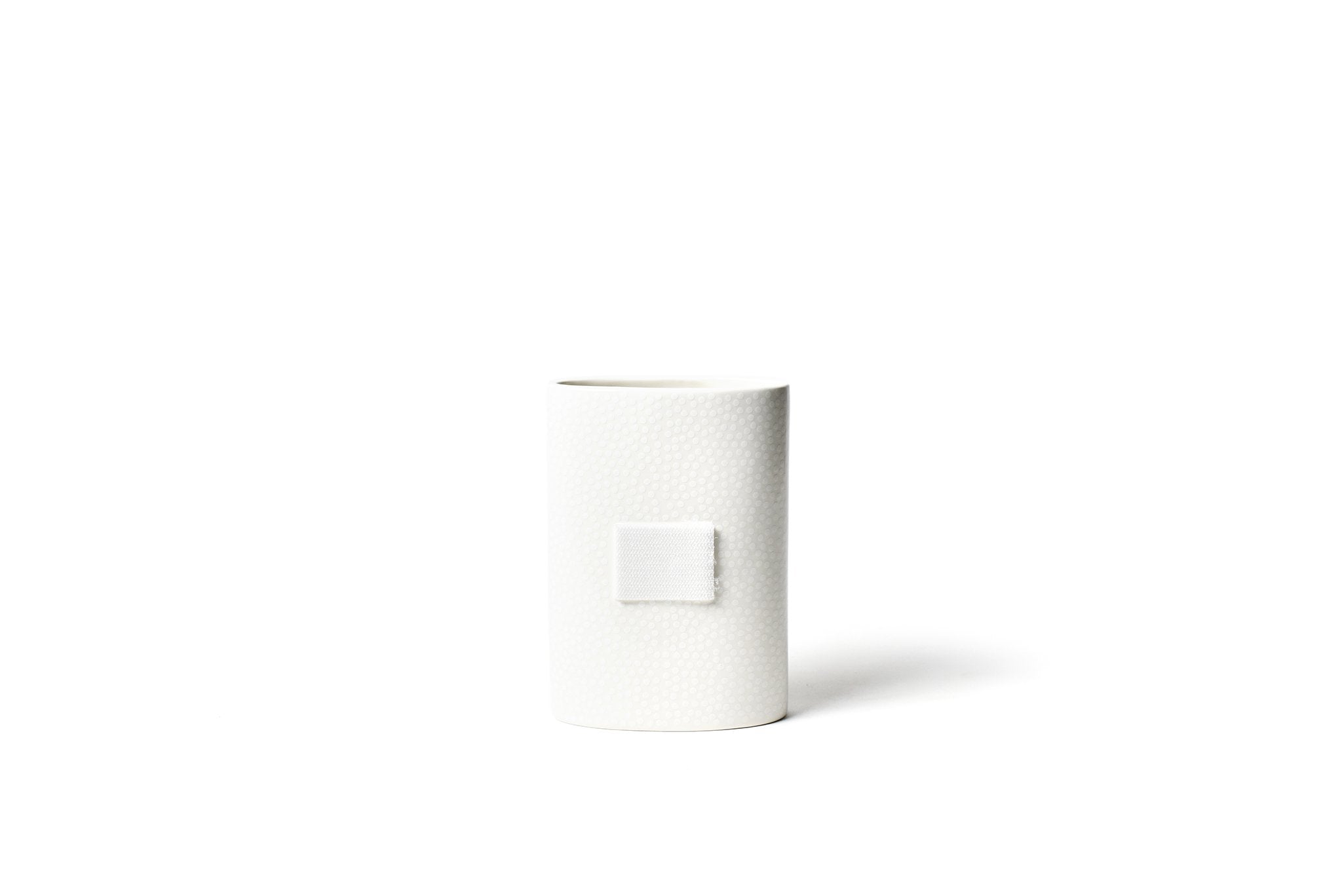 White Small Dot Mini Happy Everything Oval Vase